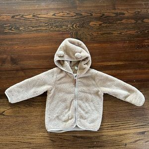 H&M kids teddy bear fleece hoodie